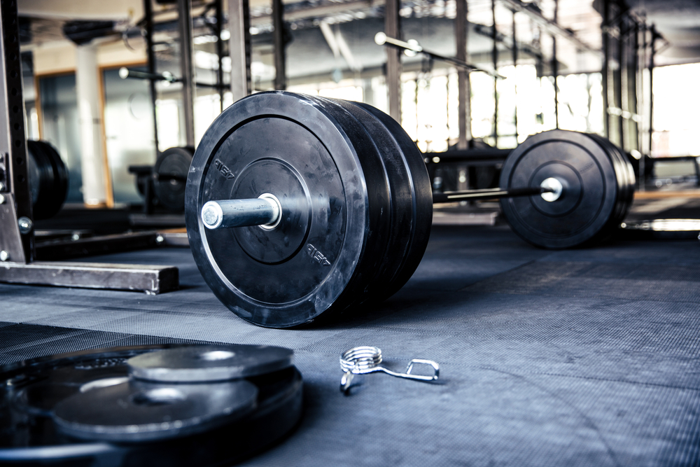 Closeup image of a fitness equipment in gym